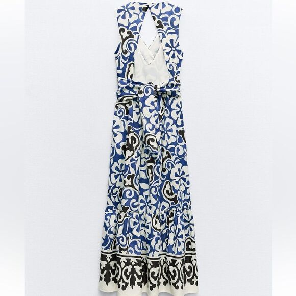 Zara printed crossed dress NWT - Picture 10 of 10